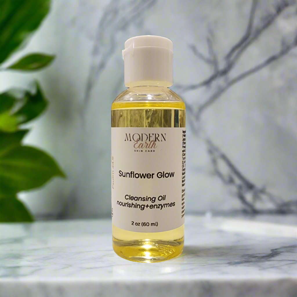 Sunflower Glow Enzyme Cleansing Oil – Gently Dissolves Makeup & Impurities