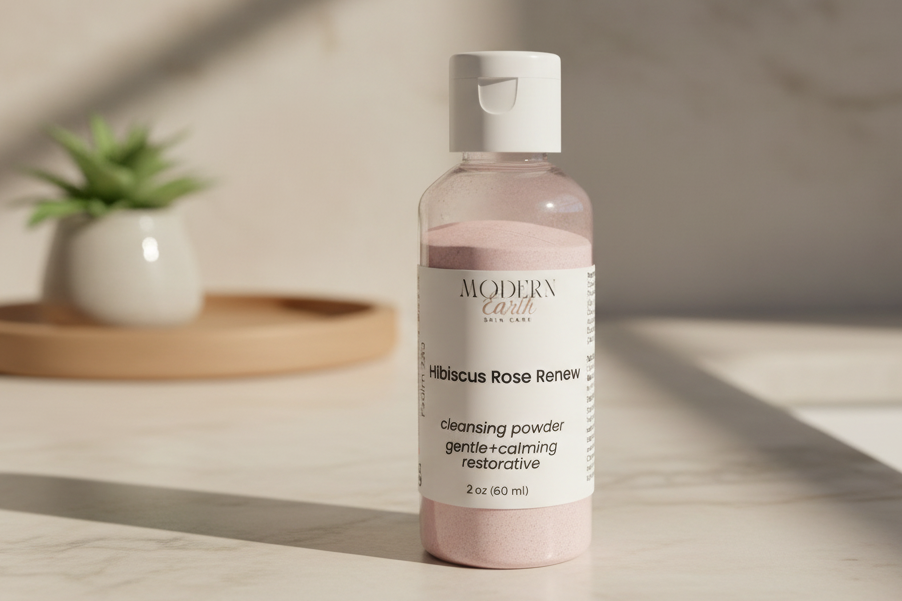 Hibiscus Rose Renew Powder-to-Foam Cleanser – Balance & Restore