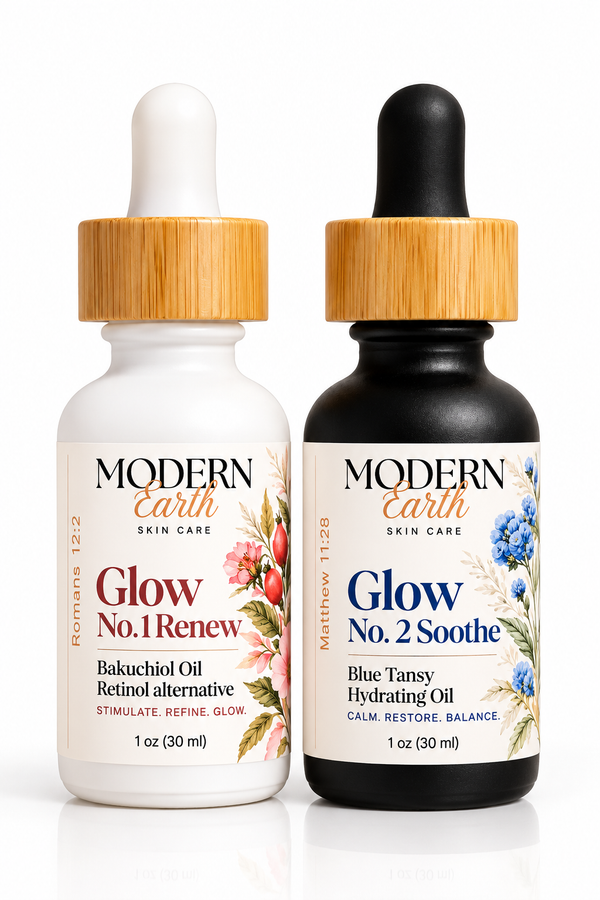 Bakuchiol & Hydrating Blue Tansy Facial Oil Duo | Glow System No. 1 & 2