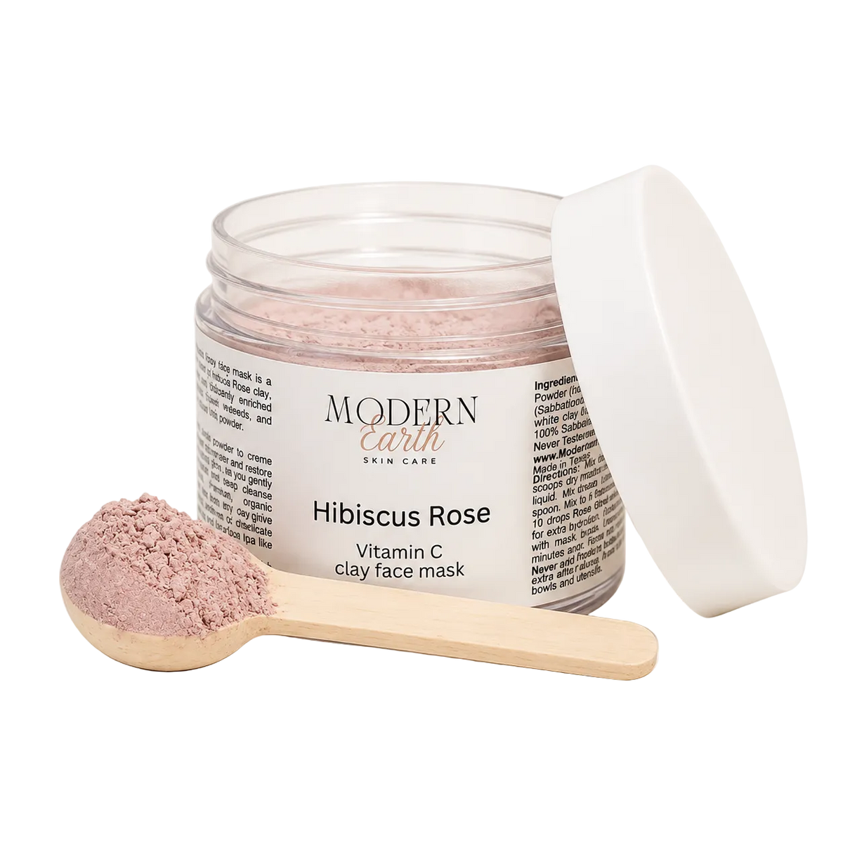 Exfoliating & Soothing Botanical Clay Face Mask | Hibiscus Rose Powder Mask