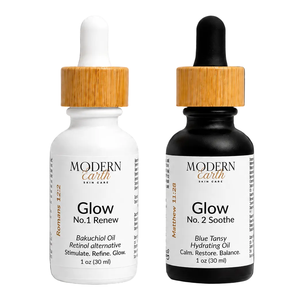 Bakuchiol & Hydrating Blue Tansy Facial Oil Duo | Glow System No. 1 & 2