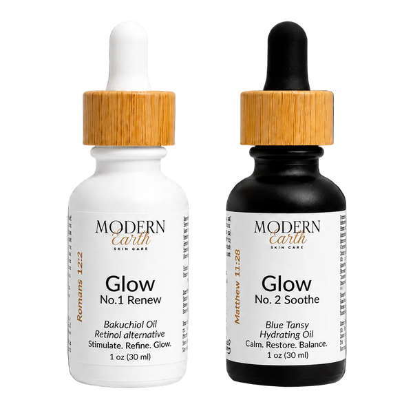Bakuchiol & Hydrating Blue Tansy Facial Oil Duo | Glow System No. 1 & 2