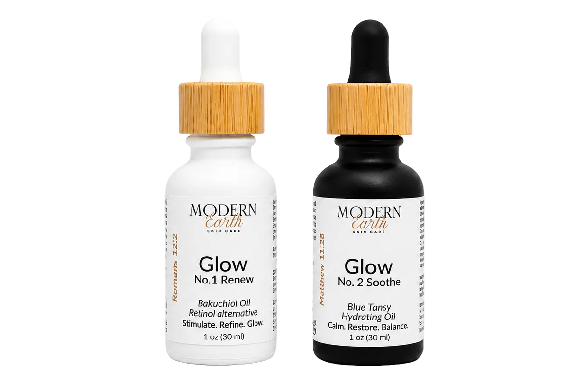 Bakuchiol & Hydrating Blue Tansy Facial Oil Duo | Glow System No. 1 & 2