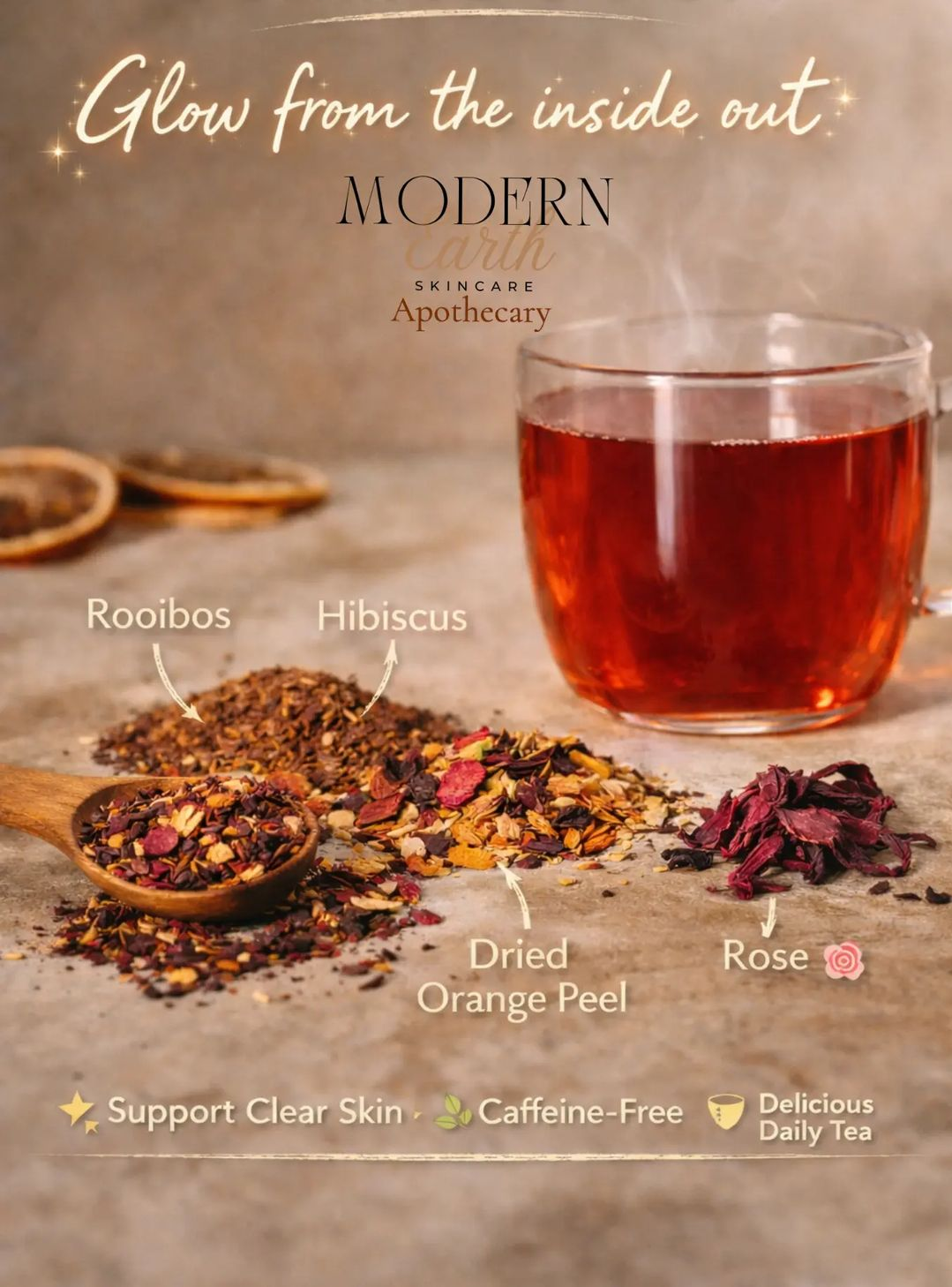 Skin Glow Tea | Daily Herbal Blend for Radiant, Balanced Skin